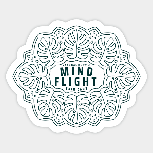 Mind Flight Leaf Cluster Sticker by mindflightco